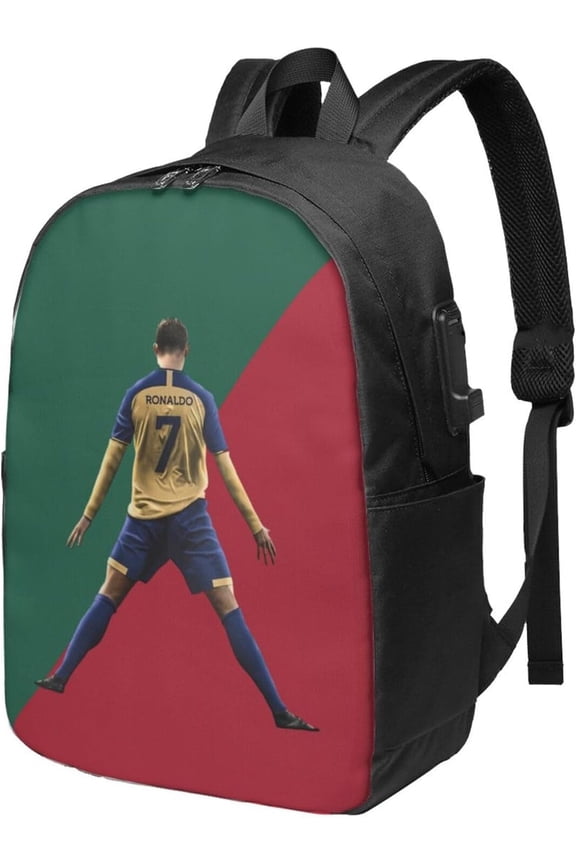 Ronaldo #7 Adult Backpacks Bag Laptop Bag Bookbag Usb Backpack 17 Inch For Daily