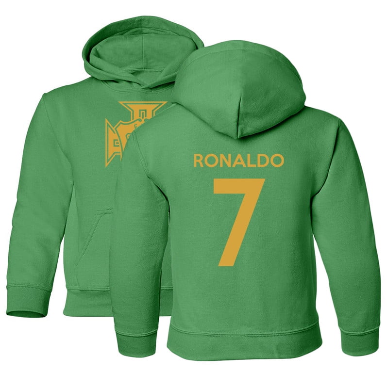 Ronaldo CR7 Cristiano Juve Kids Soccer Jersey Youth Hooded Sweatshirt Apparel Black Small Walmart