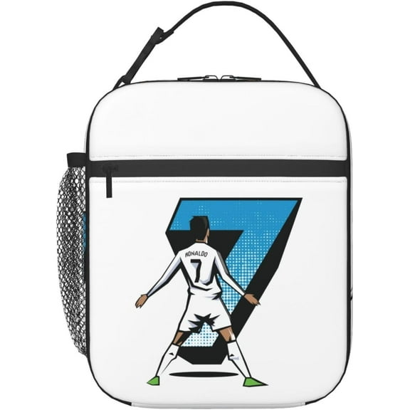 Ronaldo #7 Meal Bag Insulated Lunch Bag Waterproof Reusable Lunch Box Ice Packs For Boys Adult