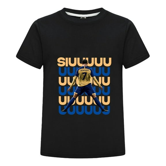 Ronaldo CR7 Youth Tee for Kids | Soccer Star Shirt for Boys Girls | Cool Fan Apparel
