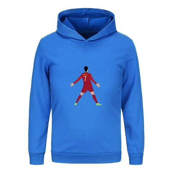 Ronaldo Hoodie for Boys – CR7 Graphic Sweatshirt with Football Design, Kids Long Sleeve Fan Pullover