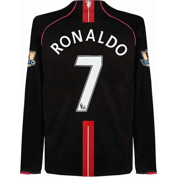 Ronaldo Men’s Soccer Jersey Fan Version Long Sleeve Shirt for Game Day, Training, or Casual Wear - 2007/08