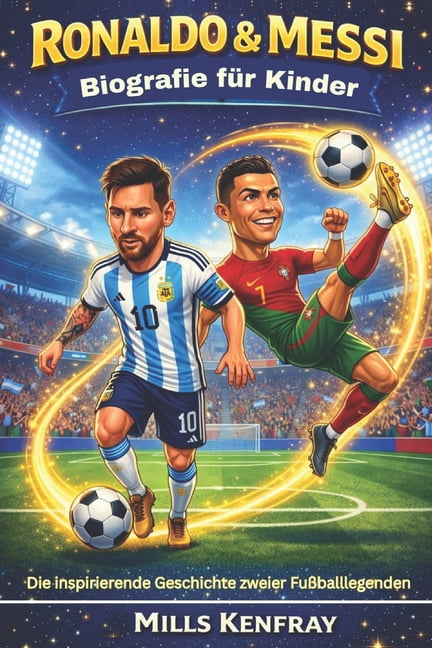 Ronaldo & Messi Biografie für Kinder: Die inspirierende Geschichte zweier Fußballlegenden, (Paperback)