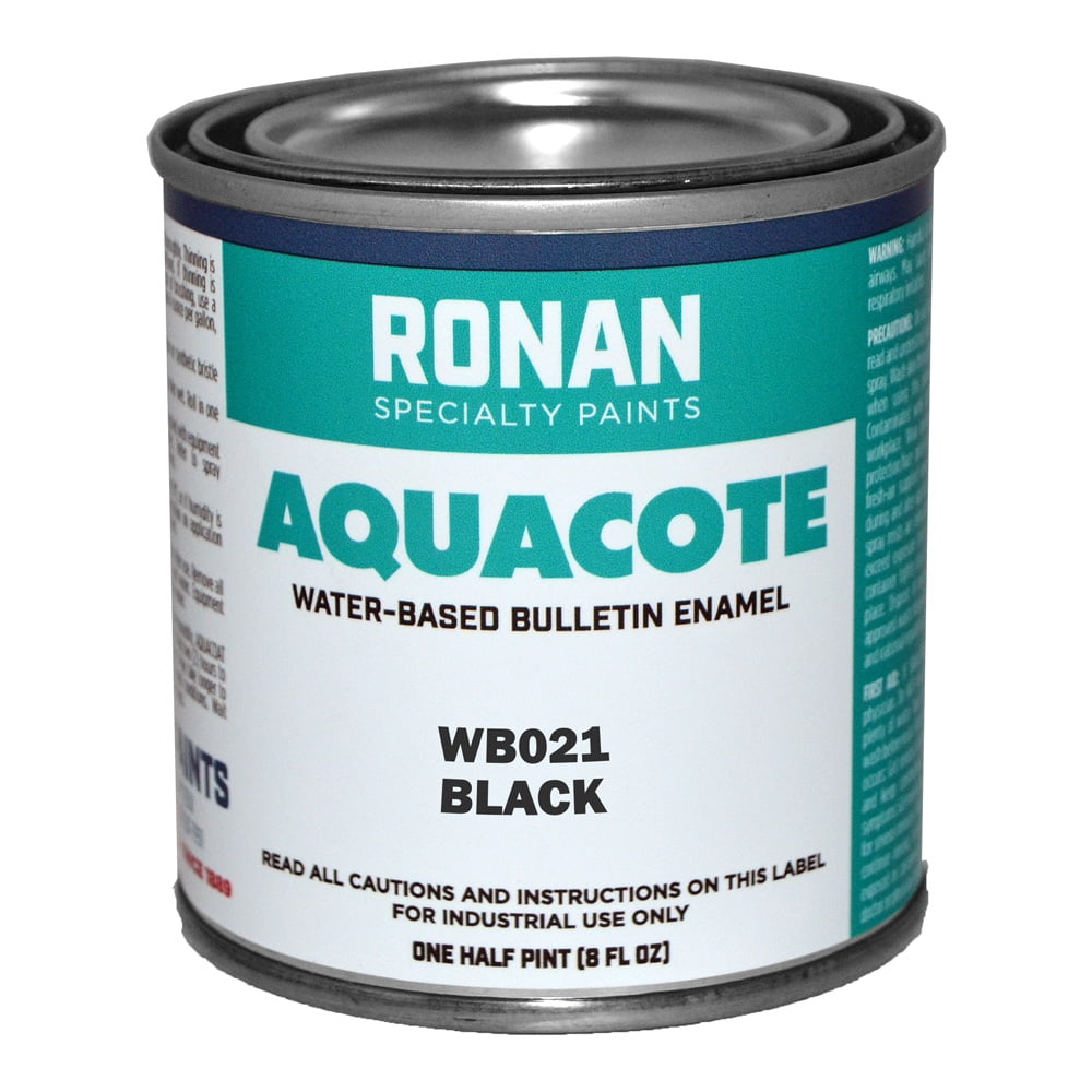Ronan Specialty Paints, Aquacote, 1/2 Pint Can, Black WB021