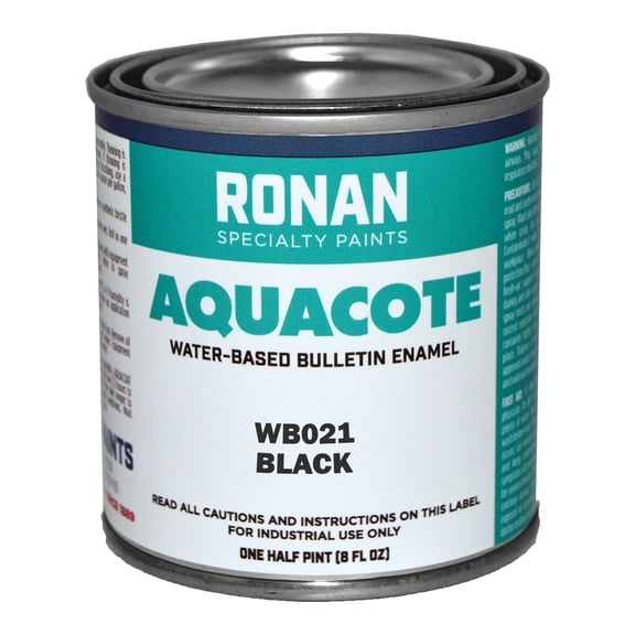 Ronan Specialty Paints, Aquacote, 1/2 Pint Can, Black WB021