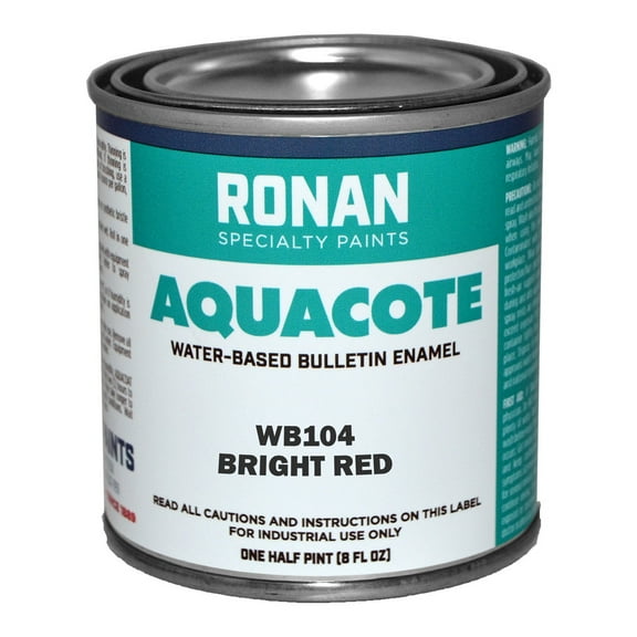 Ronan Specialty Paints, Aquacote, 1/2 Pint Can, Bright Red (WB104)