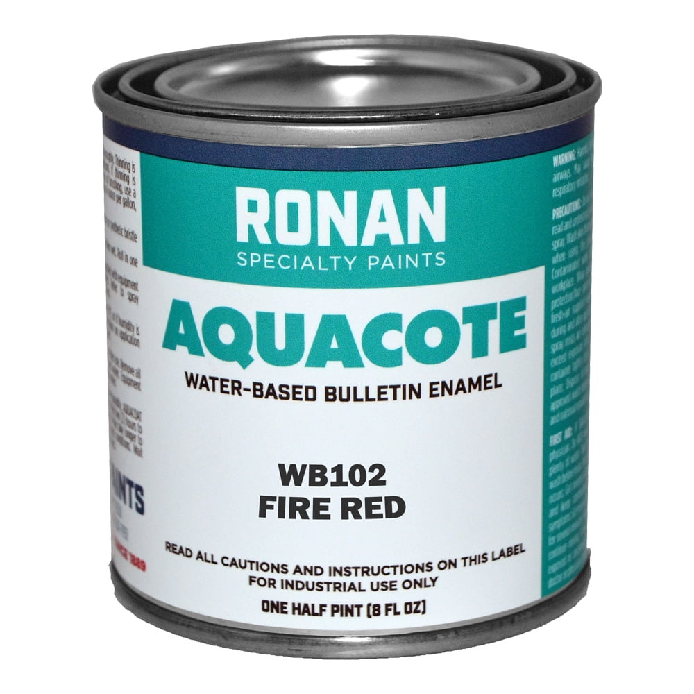 Ronan Specialty Paints, Aquacote, 1/2 Pint Can, Fire Red (WB102)