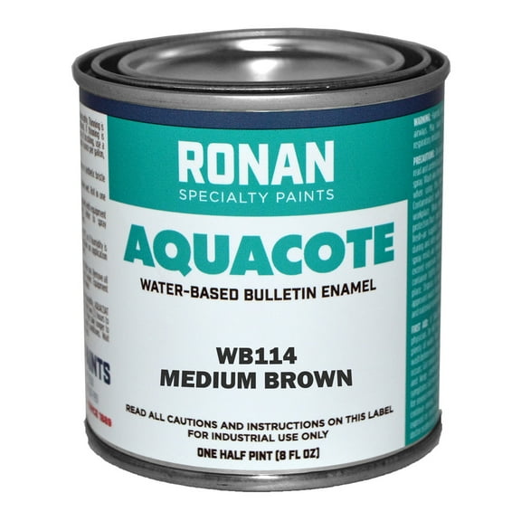 Ronan Specialty Paints, Aquacote, 1/2 Pint Can, Medium Brown (WB114)