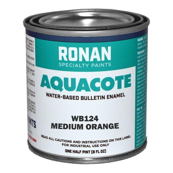 Ronan Specialty Paints, Aquacote, 1/2 Pint Can, Medium Orange (WB124)