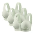 thumbnail image 1 of Roncen 3-Pack Women's Bra for Elderly Mothers - Plus Size Thin Mesh Front Closure Nursing Bra, 1 of 8
