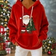 thumbnail image 1 of Roncen Christmas Fleece Hoodies for Women Fuzzy Oversized Hoodie with Pockets Casual Pullover Hooded, 1 of 7