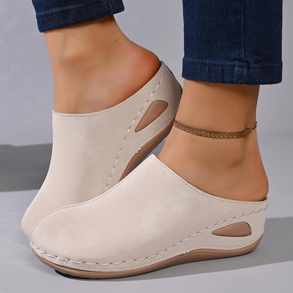 Roncen Clogs for Women Slip on Mules: Walking Comfortable, Non Slip, Closed Toe Sandals, Casual Summer Shoes