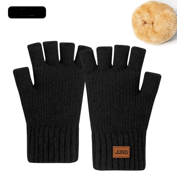 Roncen Fingerless Gloves Half Finger Winter Warm Knitted Gloves Working Running Biking Driving for Women