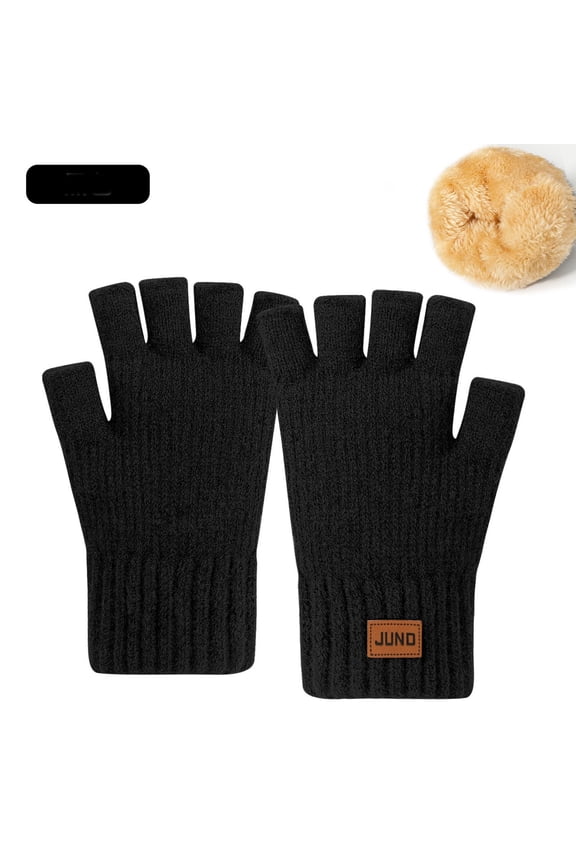 Fingerless Gloves Half Finger Winter Warm Knitted Gloves Working Running Biking Driving for Women
