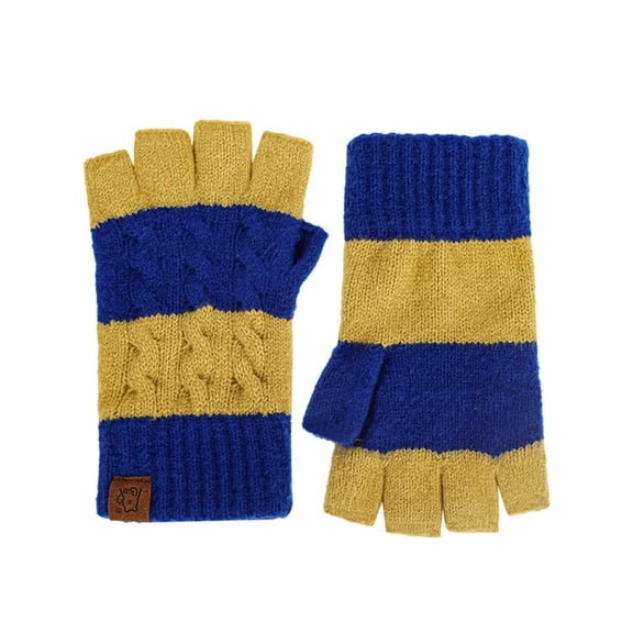 Roncen Fingerless Gloves for Women - Winter Gloves Warm Knit Cold Weather, Half Finger Glove for Winter Gifts