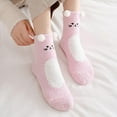 thumbnail image 1 of Roncen Fuzzy Fluffy Socks for Women Girl 3D Animal Fuzzy Slipper Socks Winter Warm Sleeping Plush Comfy Sock, 1 of 7
