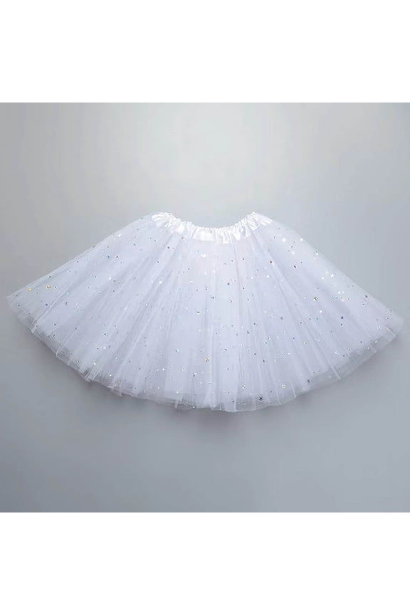 Girls 3 Layered Tulle Tutu Skirt with Lining,Princess Ballet Dance Dress for Girls.