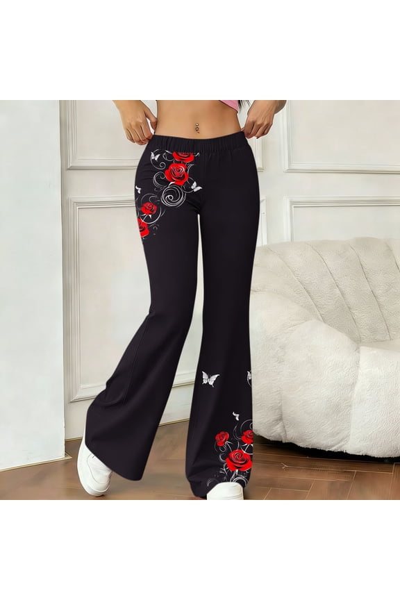 High Waist Yoga Flare Pants Soft Breathable Bell Bottom Pants for Woman
