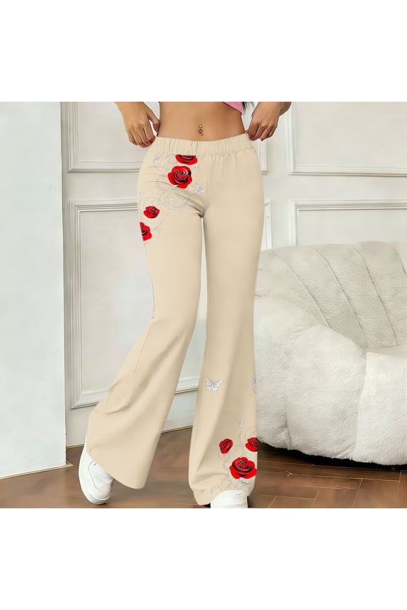 High Waist Yoga Flare Pants Soft Breathable Bell Bottom Pants for Woman