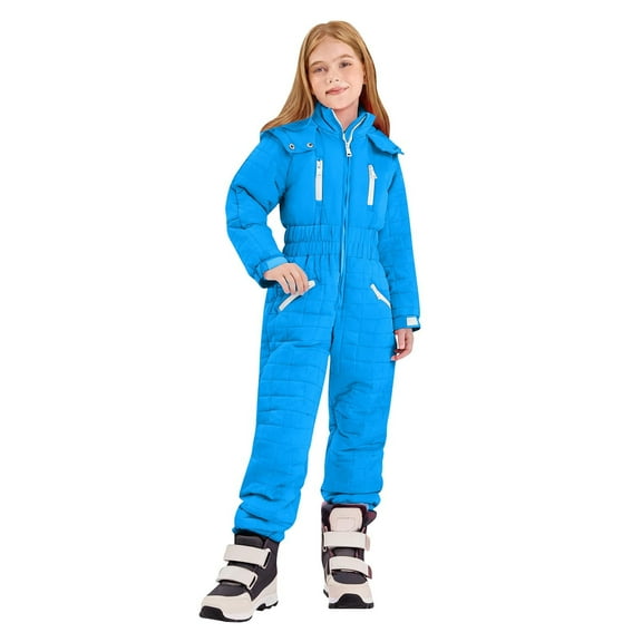 Roncen Kids Snow Suit - Girls and Boys Snowsuit One Piece Waterproof Insulated Winter Jumpsuit Coveralls