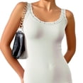 thumbnail image 1 of Roncen Lace Camisole Tank Tops for Women Round Neck Wide Strap Soft Ribbed Lace Trim Cami, 1 of 7