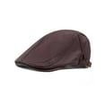 thumbnail image 1 of Roncen Men Women Adjustable Genuine Leather Ivy Cap Newsboy Hat, 1 of 2