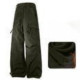 thumbnail image 1 of Roncen Men's & Women's Heavyweight Cargo Pants - Windproof Waterproof Outdoor Fleece-Lined Straight Leg Casual Trousers with Multiple Utility Pockets, 1 of 8