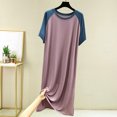 thumbnail image 1 of Roncen Nightgowns for Women Bamboo Viscose Sleep Shirts Short Sleeve Nightshirt Casual Sleepdress Soft Sleepwear S-M, 1 of 5