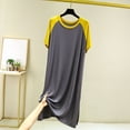 thumbnail image 1 of Roncen Nightgowns for Women Bamboo Viscose Sleep Shirts Short Sleeve Nightshirt Casual Sleepdress Soft Sleepwear S-M, 1 of 5