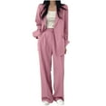 thumbnail image 1 of Roncen Pant Suits for Women Business Casual 2 Piece Outfits Dressy Open Front Blazer Jacket and Pants Set, 1 of 1