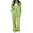 thumbnail image 1 of Roncen Pant Suits for Women Business Casual 2 Piece Outfits Dressy Open Front Blazer Jacket and Pants Set, 1 of 1