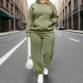 thumbnail image 1 of Roncen Plus Size Women's Solid Hoodie & Jogger Set - Hooded Pullover with Front Pocket & Elastic Cuff Trousers, Casual Lounge Wear Two-Piece Outfit, 1 of 6