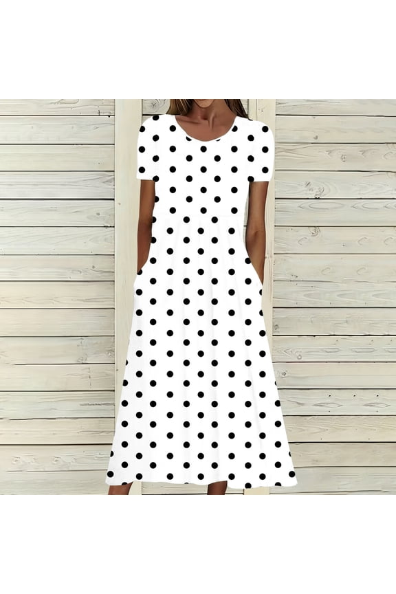 Summer Dresses for Women 2026 Casual Long Boho T Shirt Dress Ladies Sundress Aline Long Beach Vacation Clothes