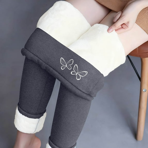 Roncen Thick Fleece Lined Leggings for Women – High Waisted Winter Thermal Warm Yoga Pants Workout Tummy Control Leggings