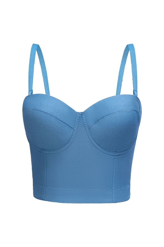 Underwire Corset Tops For Women Going Out,Sexy Backless Club Bustier Crop Top Casual