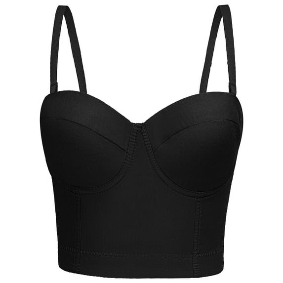 Roncen Underwire Corset Tops For Women Going Out,Sexy Backless Club Bustier Crop Top Casual