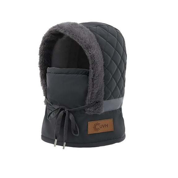 Roncen Unisex 3-in-1 Winter Balaclava Hat, Quilted Thermal Cap with Integrated Face Mask & Adjustable Neck Gaiter,Ski Cycling Helmet Liner