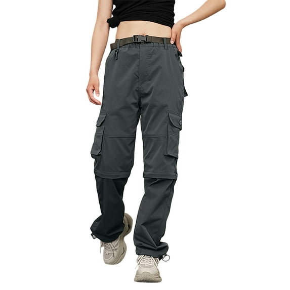 Roncen Unisex Windproof Cargo Pants - Waterproof Outdoor Straight Leg Casual Trousers with Multi-Pocket Design for All-Weather Comfort