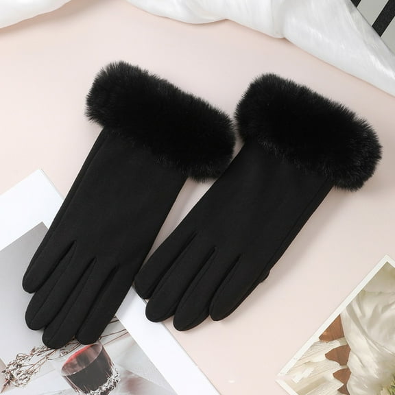 Roncen Winter Gloves for Women - Touch Screen Thermal Lining Warm Gloves for Cold Weather, Soft Fleece Elastic Glove Cuff