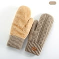 thumbnail image 1 of Roncen Winter Mittens Gloves for Women Warm Fleece Lining Knit Thick Gloves for Cold Weather, 1 of 6