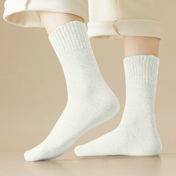 Roncen Winter Thermal Socks for Women - Thick Warm Ladies Cozy Wool Crew Boot Socks