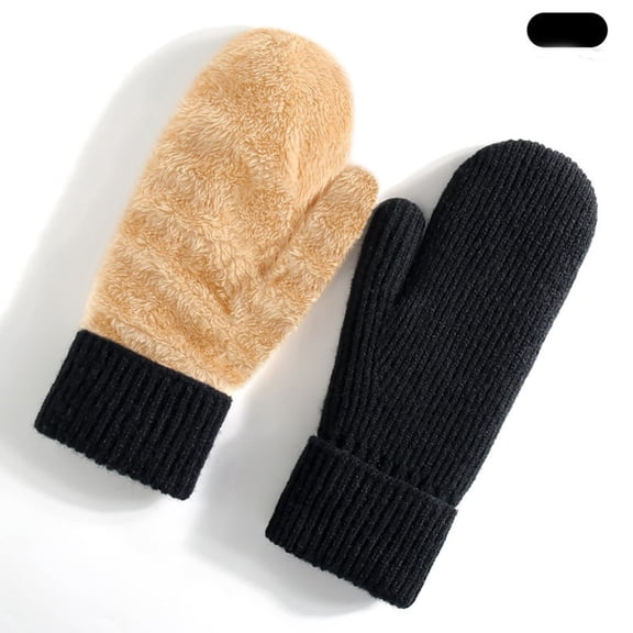 Roncen Winter Warm Mittens Cold Weather Gloves for Women - Soft lining Thick Crochet Cable Knit Gloves