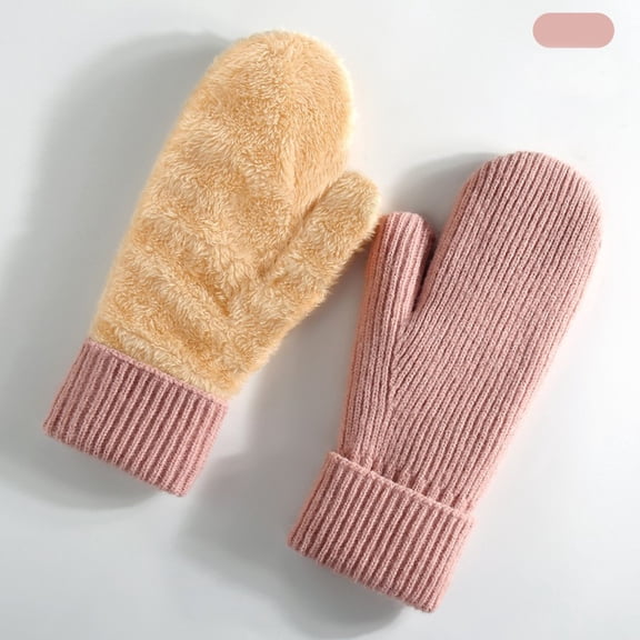 Roncen Winter Warm Mittens Cold Weather Gloves for Women - Soft lining Thick Crochet Cable Knit Gloves