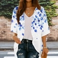 thumbnail image 1 of Roncen Women Kimono Cardigan Floral Printed Bat Sleeve Casual Capes Beach Cover up, 1 of 7