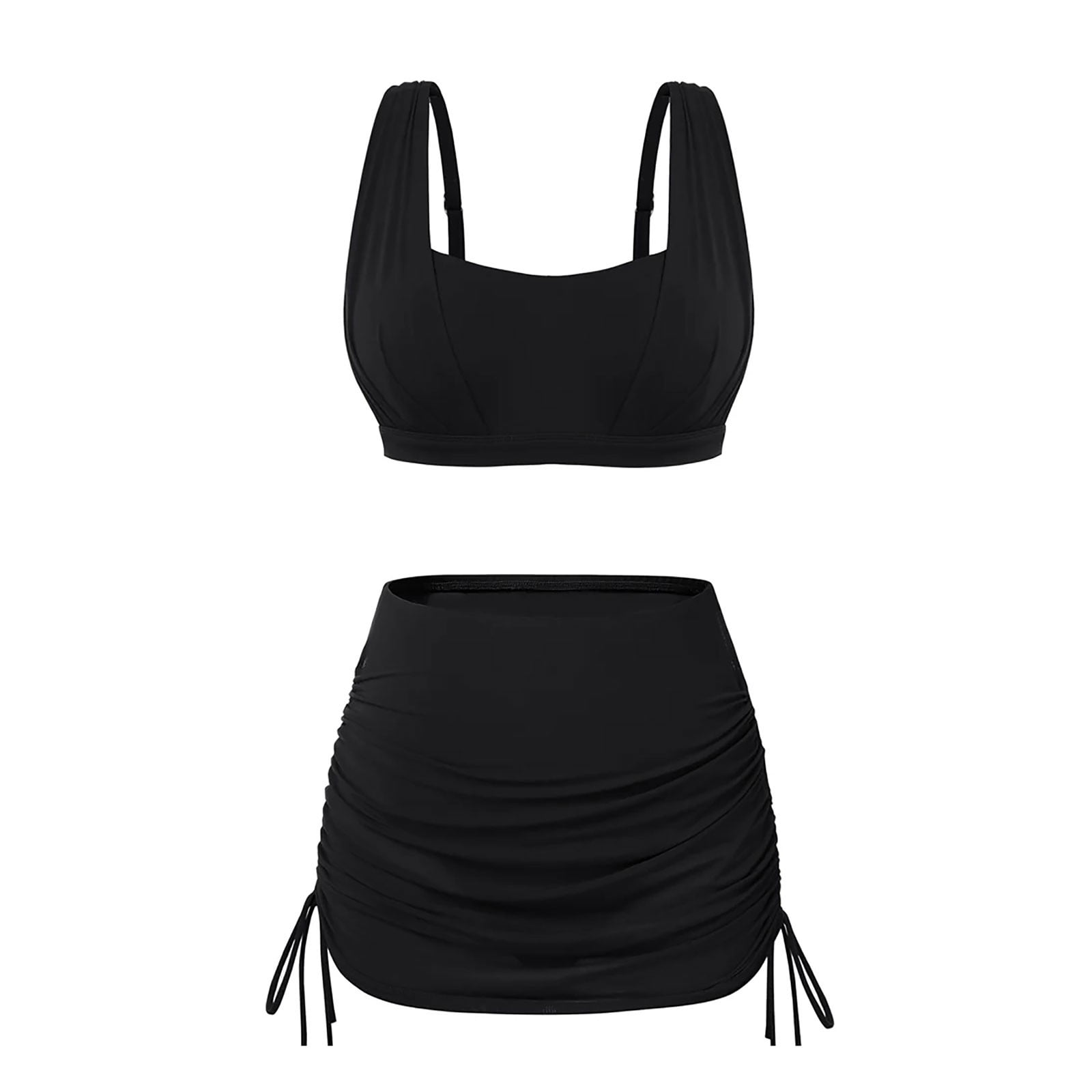 Roncen Women One Piece Swim Dress Tummy Control Swimsuits Slimming Mesh ...