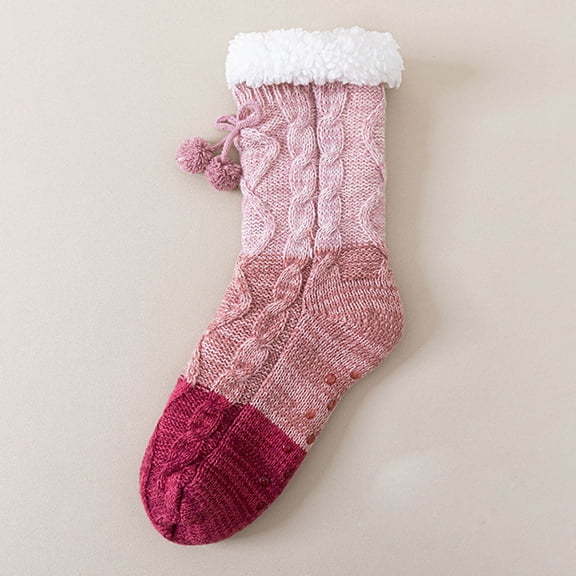 Roncen Women Slipper Fuzzy Socks, Non Slip Winter Warm Fluffy Fleece Lined Cozy Soft Thick Comfy Thermal Sock