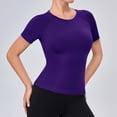 thumbnail image 1 of Roncen Women Workout Shirts Athletic Compression Tee Dry Fit Yoga Gym Basic Tops, 1 of 5