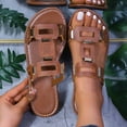 thumbnail image 1 of Roncen Women's Casual Fashion Double Buckle Flat Sandals - Summer-Autumn Resort Style Lightweight Beach-Friendly Slides with Versatile Design, 1 of 5