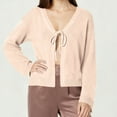 thumbnail image 1 of Roncen Women's Casual Long Sleeve Cardigan Sweater - Tie-Waist Lightweight Knit Open Front Cozy Loungewear for Fall and Winter, 1 of 6