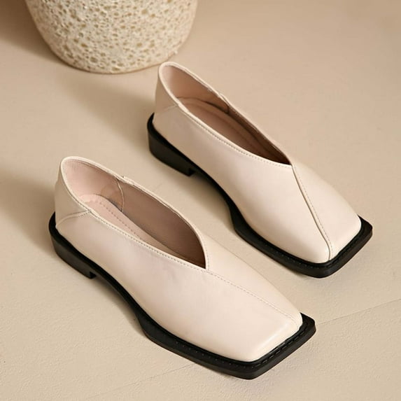 Roncen Women's Casual Mary Jane Flats - Retro French Style Soft Sole Low Cut Ballet Shoes with Lightweight Design for Everyday Chic and Comfort